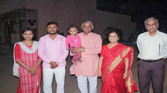 Dr Prakash Amte and family at Snehwan
