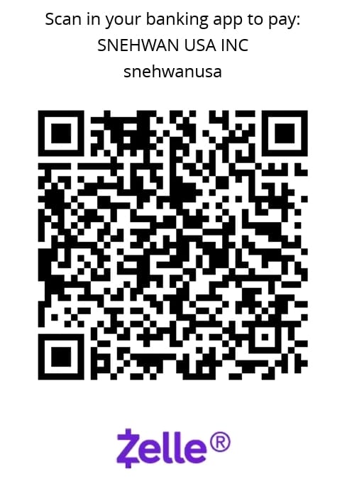 Zelle QR code for SNEHWAN USA INC, Zelle ID snehwanusa. Scan it in your banking app to pay.